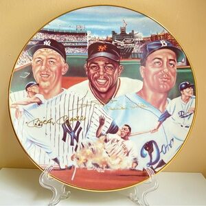1986 Mickey Willie & The Duke Collector Plate Sports Impressions Autographed Ed